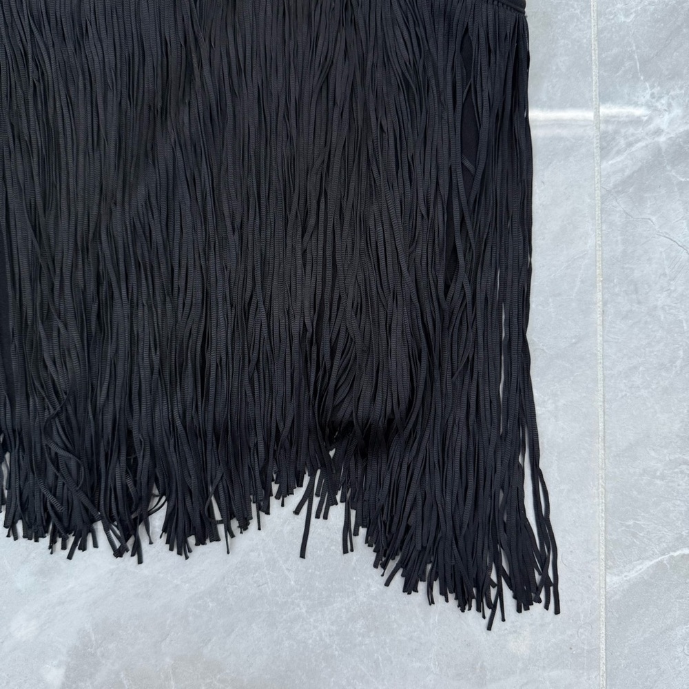 Women’s Kenneth Cole Fringe Tassel Cropped Tank Top Festival Party Size Large - Picture 5 of 14